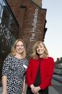 Miranda Thain and Sharon Paterson standing outside The Hullabaloo