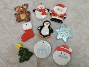 Festive decorations on a table