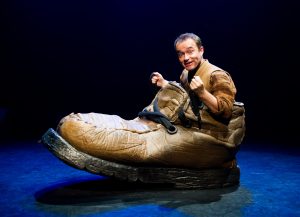 Jack and the beanstalk image - jack in a giant shoe