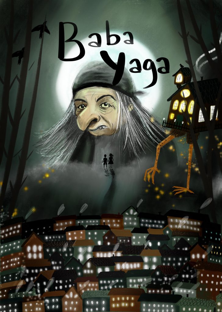 Baba Yaga illustration and title