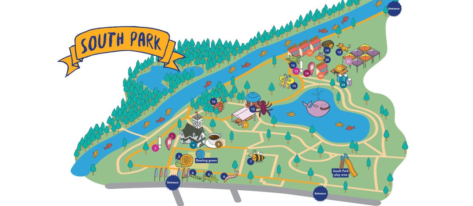 Map of Hullabaloo in the Park festival